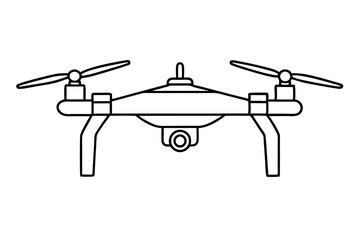 drone line art silhouette vector illustration
