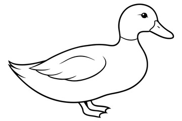 duck line art silhouette vector illustration