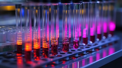 A genetic testing facility with DNA analysis, personalized medicine, genetic research