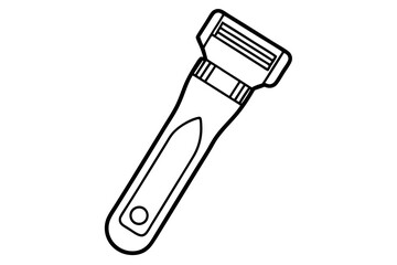 electric shaver line art silhouette vector illustration