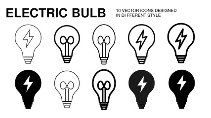 electric bulb icon vector illustration concept