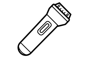 electric shaver line art silhouette vector illustration