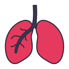 Lungs vector illustration