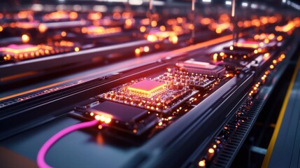 Automated Assembly Line Producing Consumer Electronics Components