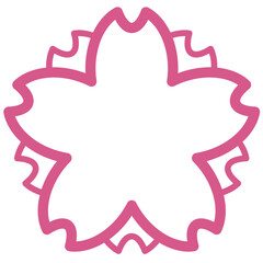 Fototapeta premium Cherry Blossom Outline 