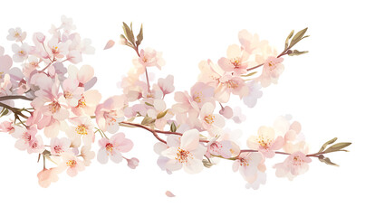 Obraz premium .Illustration of trees, leaves, grass and various botanical elements on a white background.