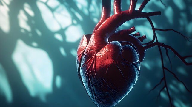 Medical anatomical style: Close-up materials of the human heart