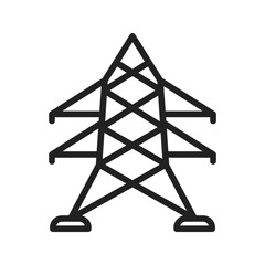 Electric Tower icon vector image. Suitable for mobile apps, web apps and print media.