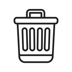 Trash Can icon vector image. Suitable for mobile apps, web apps and print media.