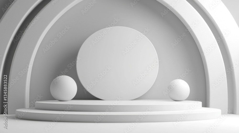 Poster Soft curves and geometric shapes form a striking backdrop, creating a tranquil setting for artistic showcases. The simplicity invites creativity and focus, enhancing the experience