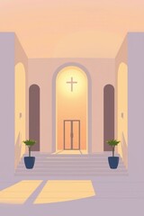 Fototapeta premium Religious Building Entrance