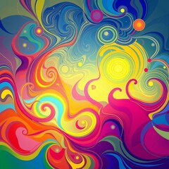 Abstract Colorful Swirls