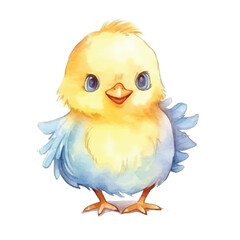 Watercolor Cute chick illustration