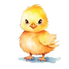 Watercolor Cute chick illustration