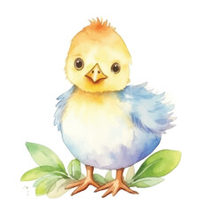 Watercolor Cute chick illustration