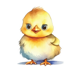 Watercolor Cute chick illustration