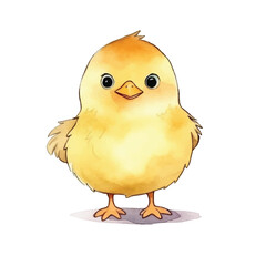 Watercolor Cute chick illustration