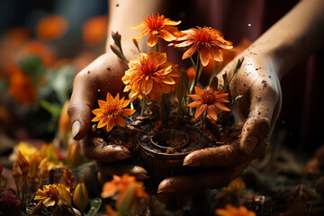 Unleash your imagination with a oil based botanical creation,' where harmonious fusion of nature wonders and raw essence of dirt and earth will leave you spellbound