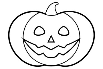 halloween line art silhouette vector illustration