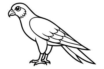 harrier line art silhouette vector illustration