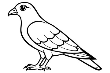 harrier line art silhouette vector illustration