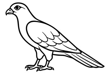 harrier line art silhouette vector illustration