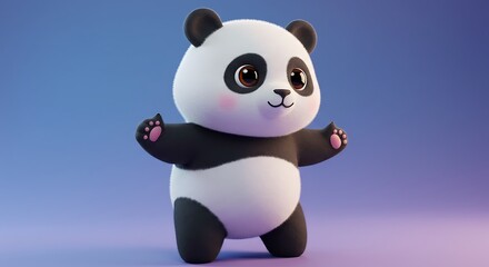 Obraz premium cute panda doll