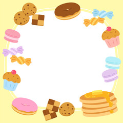 yellow dessert party frame 1