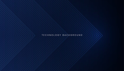 blue glowing arrow light background. Future digital growth technology