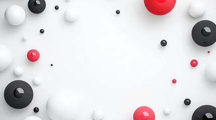 Abstract spheres, bright colors, simple background.  Suitable for design inspiration or technology presentations