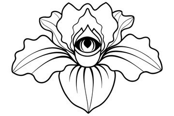 iris line art silhouette vector illustration