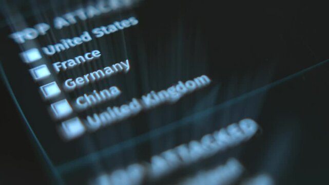 Top attackers and Top attacked countries with cyber threats