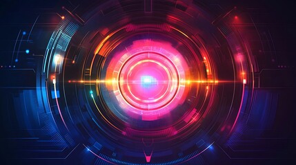 Obraz premium Pink Abstract Light Sphere