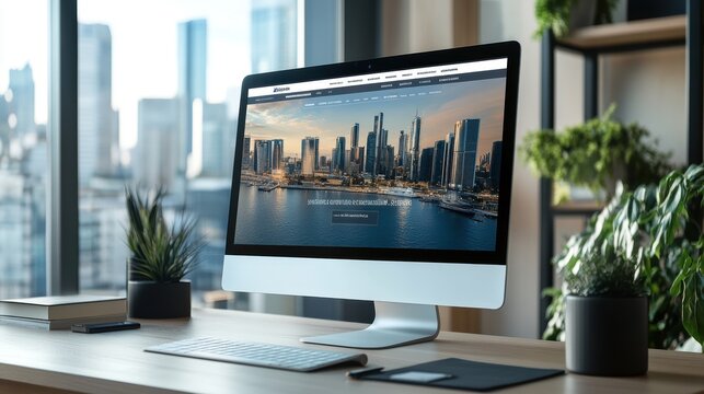 A website design for a corporate website, professional design, company information