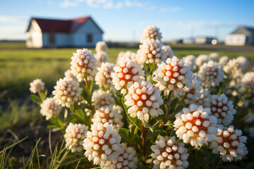 white clover dances through prairie ecosystems, painting a vibrant mosaic of blooms that beckon a symphony of buzzing insects, all while weaving itself into very fabric of grasslands