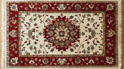 A textile design for a rug, hand-knotted design, floor decoration
