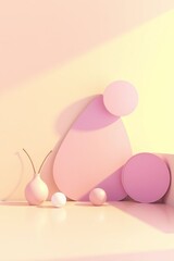 Abstract Pink Shapes