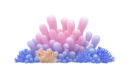 Vibrant colorful coral reef formation in a tranquil underwater ocean landscape showcasing the diverse and delicate marine ecosystem