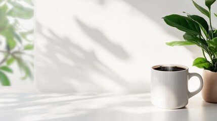 Simple coffee break, sunlight