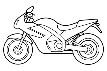 motor bike line art silhouette vector illustration