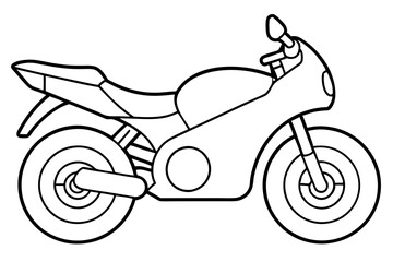 Fototapeta premium motor bike line art silhouette vector illustration