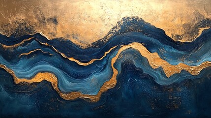 Obraz premium A seamless transition of metallic paints flowing like an ocean tide