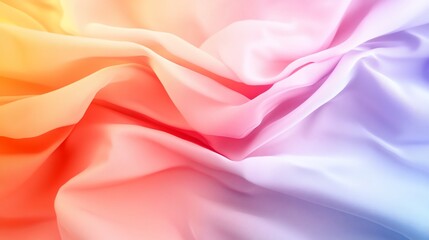 Fototapeta premium Smooth, colorful fabric with flowing, gentle waves