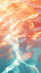 A dreamy ocean-inspired abstract artwork with golden sunlight reflecting on the rippling water surface.

