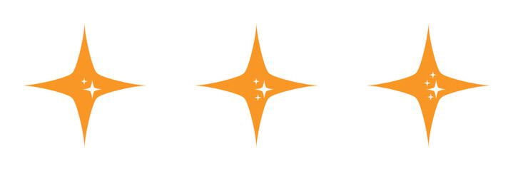 Four pointed star. Vector illustration for website, icon, logo, postcard. Vector Illustration . 