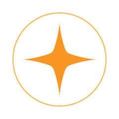 Obraz premium Four pointed star. Vector illustration for website, icon, logo, postcard. Vector&nbsp;Illustration&nbsp;. 