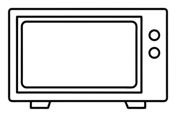 television line art silhouette vector illustration
