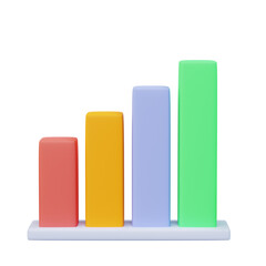 3D set bar graph chart, pie graph chart, and spiral graph chart, data analysis ideas concept