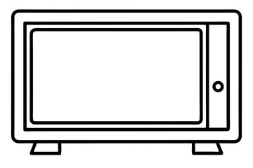television line art silhouette vector illustration