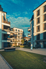 Haus, Architektur bei Sonnenuntergang